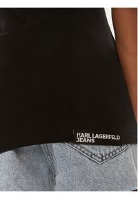 Karl Lagerfeld Jeans Top 231J1701 Czarny Slim Fit. Kolor: czarny. Materiał: bawełna #5