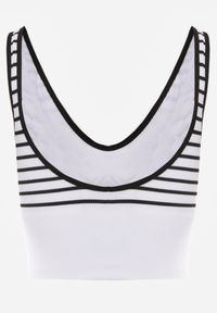 Renee - Czarno-Biały Tank Top z Prążkowanego Materiału w Print w Paski Sesarila. Okazja: na co dzień. Kolor: czarny. Materiał: materiał, prążkowany. Wzór: nadruk, paski. Styl: elegancki, casual, klasyczny #7