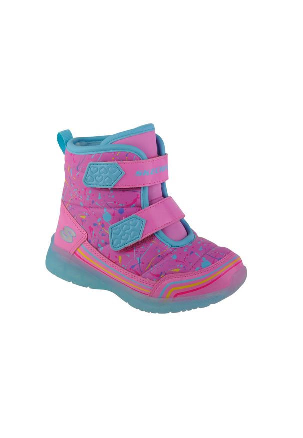 skechers - Buty Skechers Lights Illumi, Dzieci. Kolor: różowy. Materiał: materiał. Sezon: zima