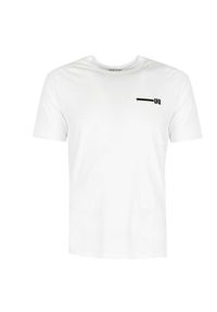 Les Hommes T-shirt "Typography" | UHT214 700P | Typography T-Shirt | Mężczyzna | Czarny, Biały. Okazja: na co dzień. Kolor: wielokolorowy, czarny, biały. Materiał: bawełna. Wzór: nadruk. Styl: casual