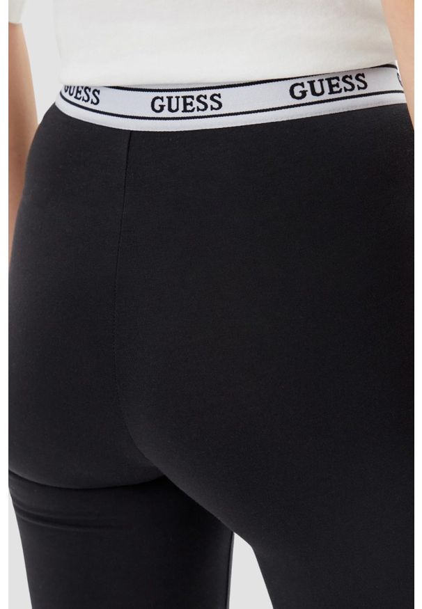 Guess - GUESS Czarne legginsy damskie Aline, Rozmiar S. Kolor: czarny
