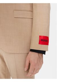 Hugo Garnitur Hesten 50509390 Beżowy Extra Slim Fit. Kolor: beżowy. Materiał: wełna, syntetyk #11