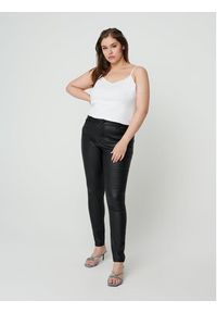 Zizzi Spodnie materiałowe M20125A Czarny Super Slim Fit. Kolor: czarny. Materiał: wiskoza #6