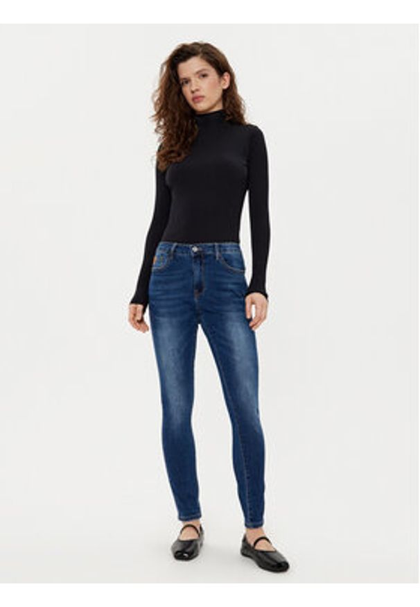 Please Jeansy P8361HOM31 Granatowy Skinny Fit. Kolor: niebieski