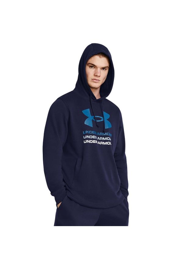 Bluza z kapturem Under Armour Rival Terry Graphic. Typ kołnierza: kaptur. Kolor: niebieski