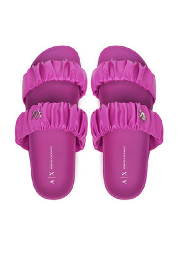 Armani Exchange Klapki XDP062 XV926 01820 Różowy. Kolor: różowy. Materiał: skóra