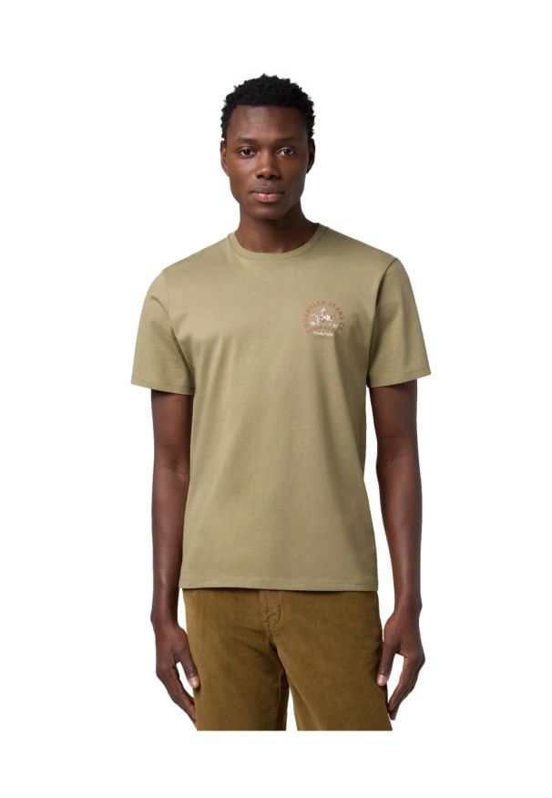 Wrangler - MESKA KOSZULKA WRANGLER SMALL GRAPHIC TEE ALOE 112371473