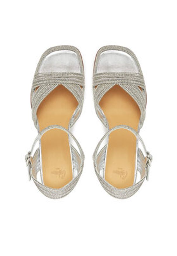 Castañer Espadryle Valle/142 023116 Srebrny. Kolor: srebrny. Materiał: materiał