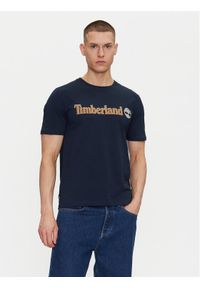 Timberland T-Shirt TB0A5UPQ Granatowy Regular Fit. Kolor: niebieski. Materiał: bawełna