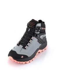 ALPINE PRO - Buty trekkingowe damskie Alpine Pro kneiffe. Zapięcie: sznurówki. Kolor: szary. Materiał: syntetyk, materiał, tkanina. Szerokość cholewki: normalna. Styl: sportowy #1
