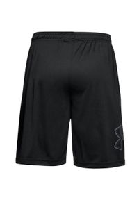 Under Armour - Męskie Spodenki Dresowe Z Grafiką. Kolor: czarny. Materiał: dresówka