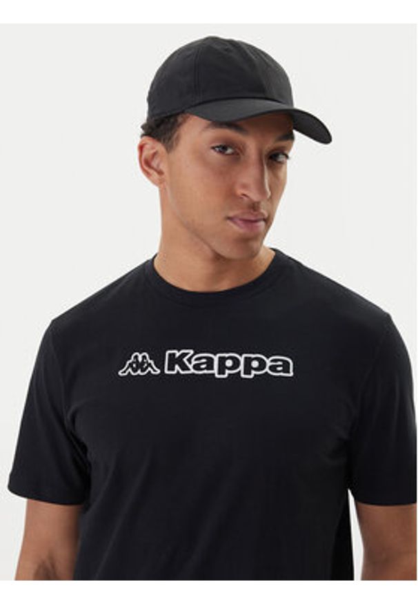 Kappa T-Shirt Feddu 311H7HW Czarny Regular Fit. Kolor: czarny. Materiał: bawełna
