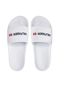 TOMMY HILFIGER - Tommy Hilfiger Klapki Hilfiger 85 Pool Slide FM0FM05021 Biały. Kolor: biały. Materiał: skóra #5