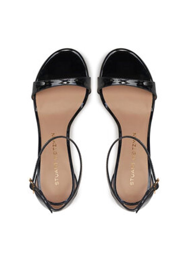 Stuart Weitzman Sandały Nudist II Sandal SJ995 Czarny. Kolor: czarny. Materiał: skóra