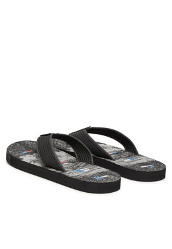 Tommy Jeans Japonki Tjm Elevated Beach Sandal EM0EM01561 Czarny. Kolor: czarny. Materiał: materiał
