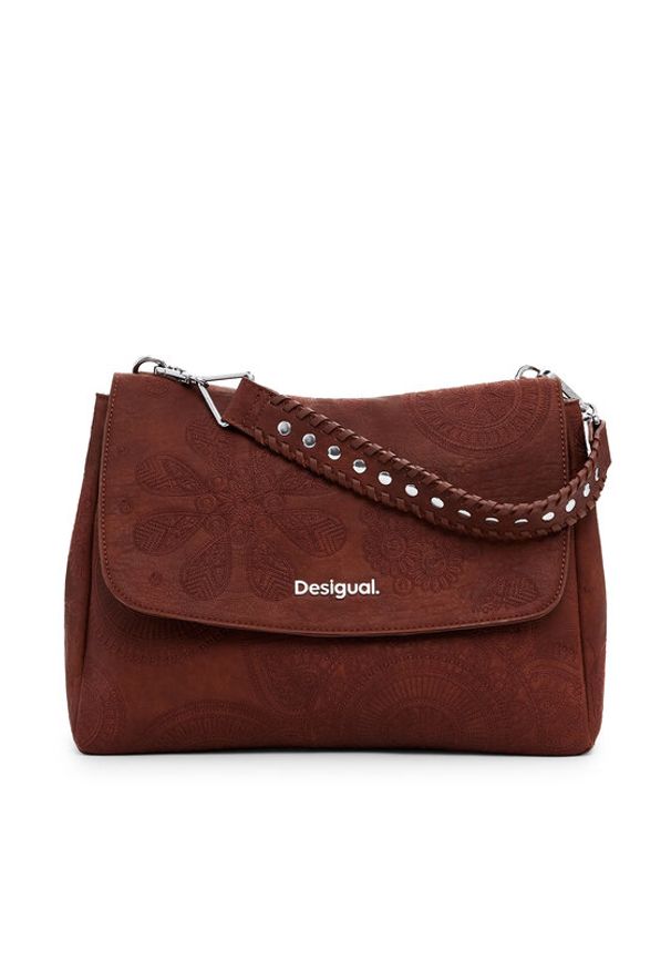 Desigual Torebka 25SAXPA8 Brązowy. Kolor: brązowy. Materiał: skórzane
