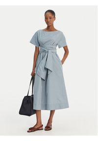 Weekend Max Mara Sukienka codzienna Pioppo 2615221152 Błękitny Regular Fit. Okazja: na co dzień. Kolor: niebieski. Materiał: syntetyk, bawełna. Typ sukienki: proste. Styl: casual #2