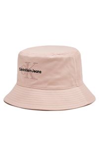 Calvin Klein Jeans Kapelusz Monogram Bucket Hat K60K611029 Różowy. Kolor: różowy. Materiał: materiał