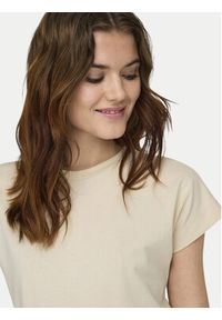 only - ONLY T-Shirt Erica 15308926 Beżowy Oversize. Kolor: beżowy. Materiał: bawełna #6