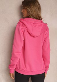 Renee - Fuksjowa Bluza z Kapturem Zapinana na Suwak Edan. Okazja: na co dzień. Typ kołnierza: kaptur. Kolor: różowy. Materiał: jeans. Długość rękawa: długi rękaw. Długość: długie. Styl: sportowy, klasyczny, elegancki, casual #5