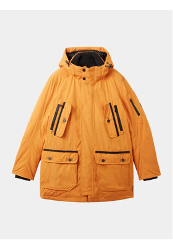 Tom Tailor Parka 1037356 Pomarańczowy Regular Fit. Kolor: pomarańczowy. Materiał: syntetyk