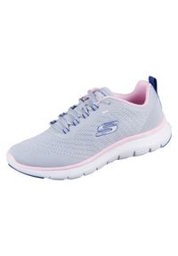 skechers - Buty do chodzenia damskie Skechers Flex Appeal 4.0. Kolor: niebieski. Materiał: syntetyk, materiał. Szerokość cholewki: normalna. Sport: turystyka piesza