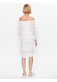 Iconique Sukienka codzienna IC23 008 Biały Regular Fit. Okazja: na co dzień. Kolor: biały. Materiał: bawełna. Typ sukienki: proste. Styl: casual #3