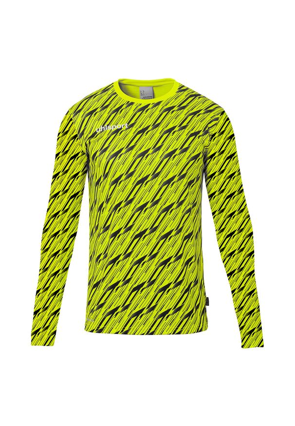 UHLSPORT - Dziecięca koszulka bramkarska z długim rękawem Uhlsport Progressive. Kolor: czarny, żółty, wielokolorowy. Długość rękawa: długi rękaw. Długość: długie. Sport: piłka nożna
