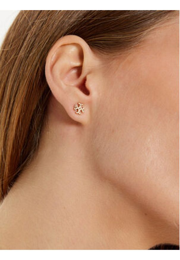 Tory Burch Kolczyki Kira Stud 164115 Złoty. Materiał: metalowe. Kolor: złoty