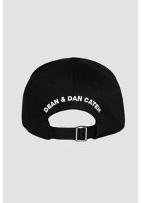 DSQUARED2 Męska czarna czapka z daszkiem w płomienie. Kolor: czarny #3