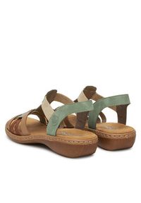 Rieker Sandały 65918-52 Zielony. Kolor: zielony. Materiał: materiał #7
