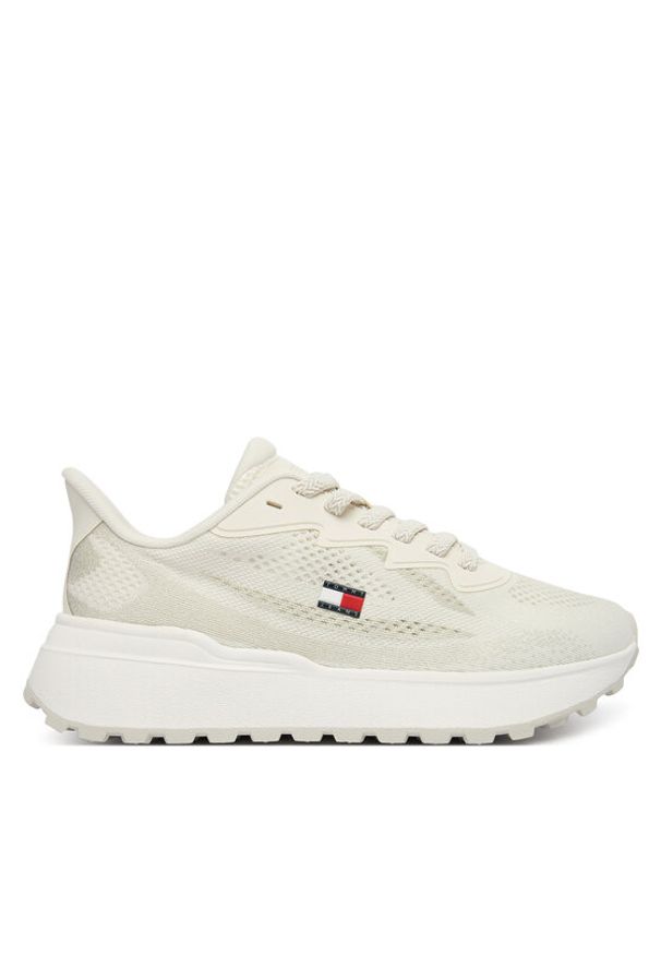 Tommy Jeans Sneakersy Tjw Sporty Knit Runner EN0EN02962 Biały. Kolor: biały. Materiał: materiał