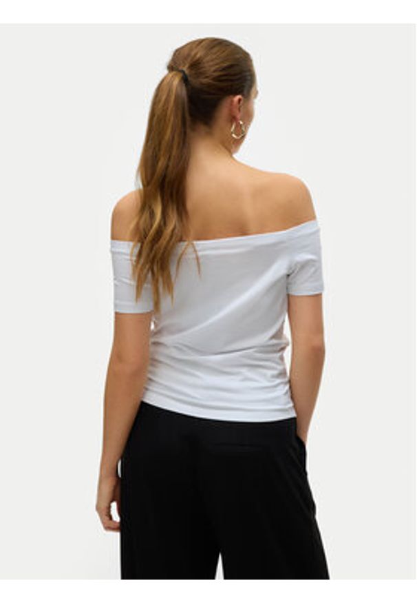 Vero Moda Bluzka Panda 10325598 Biały Regular Fit. Kolor: biały. Materiał: bawełna