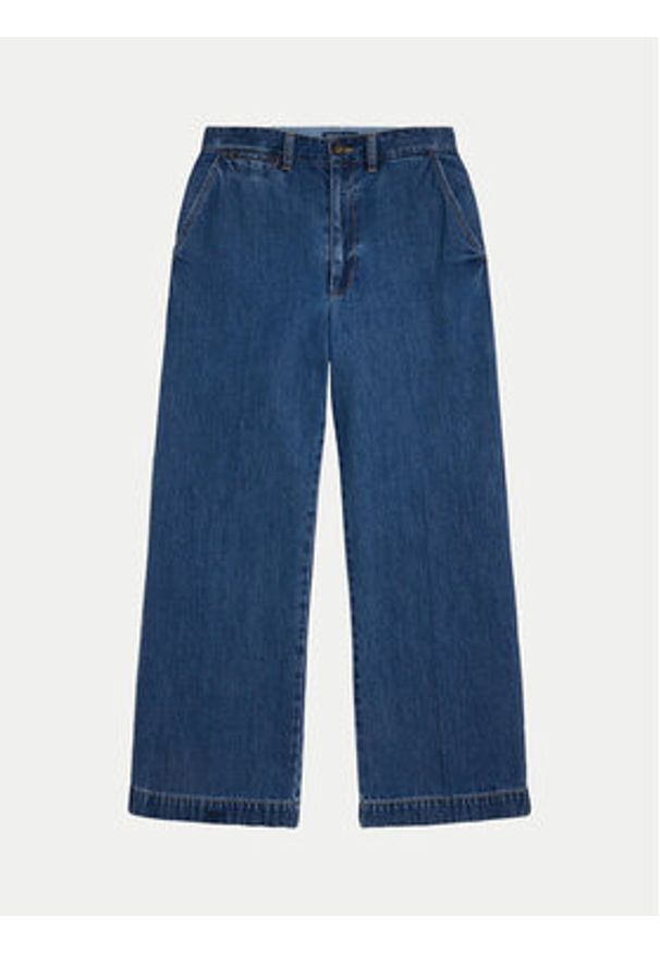 Polo Ralph Lauren Jeansy 211959033001 Granatowy Wide Leg. Kolor: niebieski