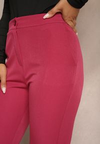 Renee - Ciemnoróżowe Spodnie Dzwony High Waist Enyselle. Stan: podwyższony. Kolor: różowy