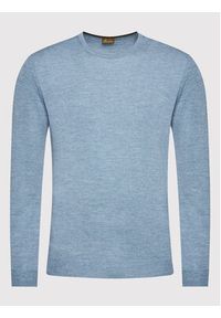 Stenströms Sweter 422380 1355 Błękitny Regular Fit. Kolor: niebieski. Materiał: wełna #3
