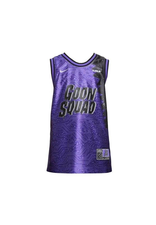 Koszulka koszykarska dziecięca Nike Space Jam Swingman bez rękawów. Kolor: fioletowy. Długość rękawa: bez rękawów. Sport: koszykówka