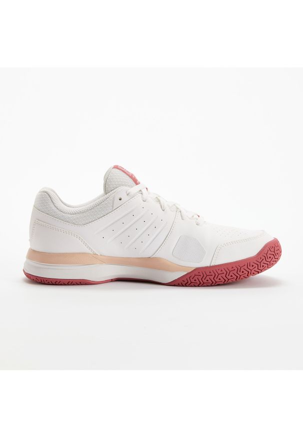 ARTENGO - Buty tenisowe damskie Artengo TS500. Kolor: różowy, biały, wielokolorowy, beżowy. Materiał: kauczuk. Szerokość cholewki: normalna. Sport: tenis