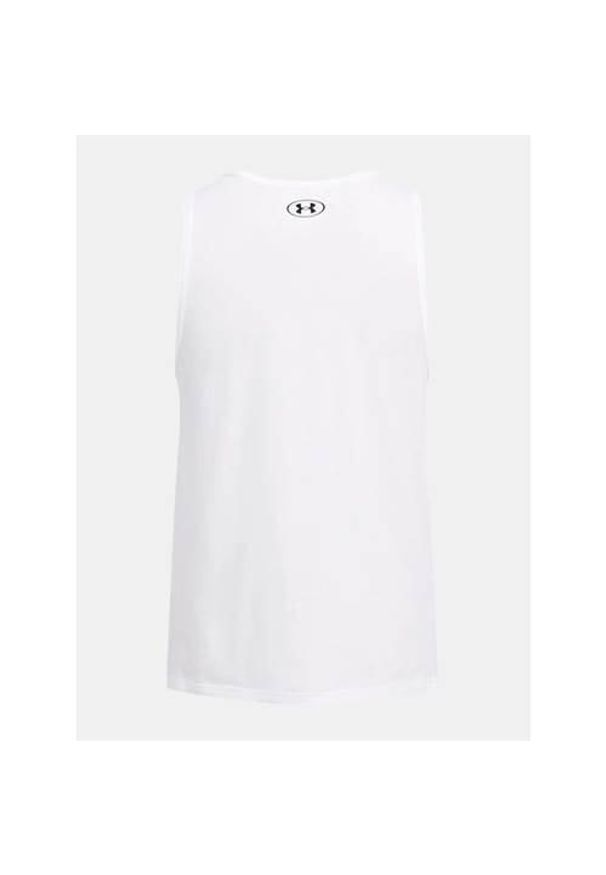 Koszulka treningowa męska Under Armour 1382883100. Kolor: biały. Długość rękawa: bez rękawów. Sport: koszykówka