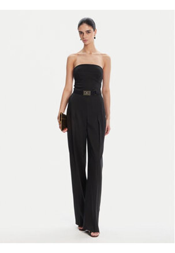 Elisabetta Franchi Kombinezon TU05152E2 110 Czarny Regular Fit. Kolor: czarny. Materiał: syntetyk