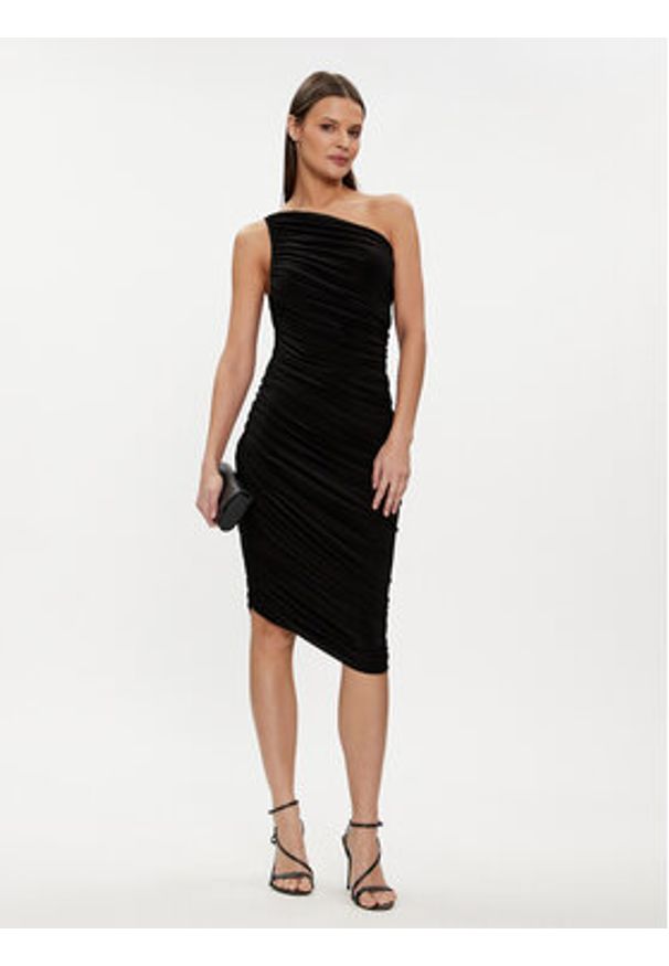 NORMA KAMALI Sukienka koktajlowa KK2223PL667001 Czarny Slim Fit. Kolor: czarny. Materiał: syntetyk. Styl: wizytowy