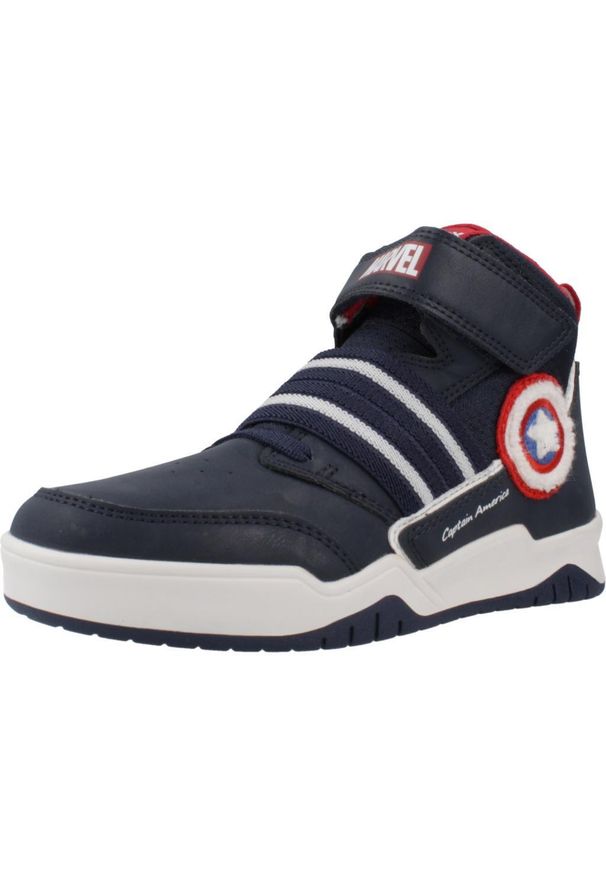 Geox - Buty GEOX J PERTH Niebieski. Kolor: niebieski. Materiał: syntetyk, tkanina. Sport: turystyka piesza