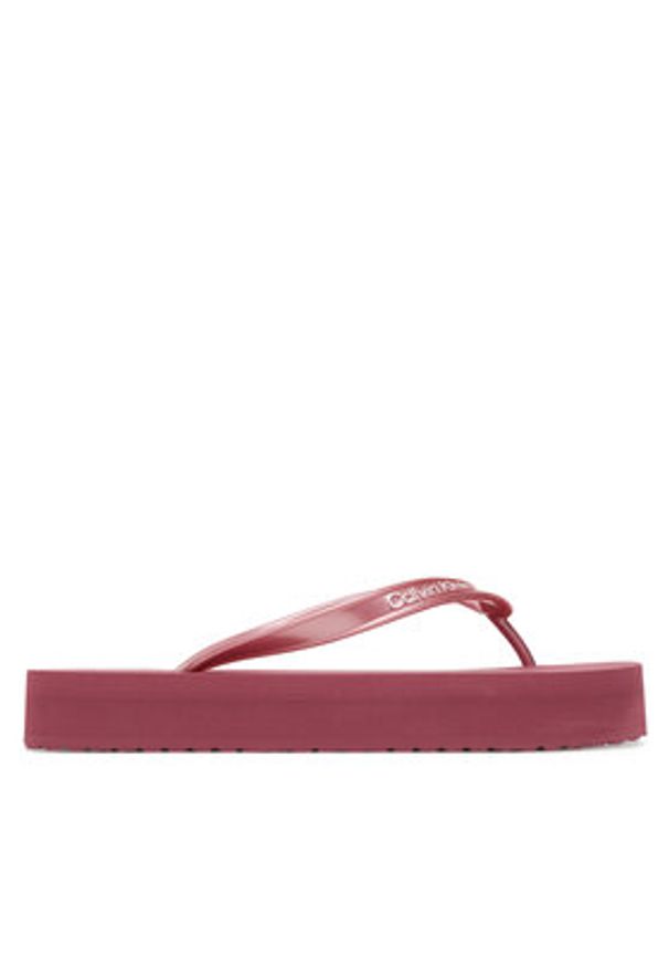 Calvin Klein Japonki Flatform Flip Flop Met Tpu HW0HW03120 Różowy. Kolor: różowy. Materiał: syntetyk