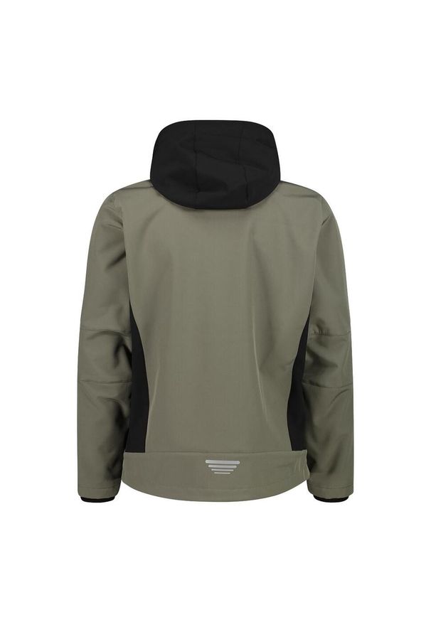 Kurtka męska turystyczna CMP 3A01787N. Typ kołnierza: kaptur. Kolor: zielony. Materiał: softshell. Sport: turystyka piesza