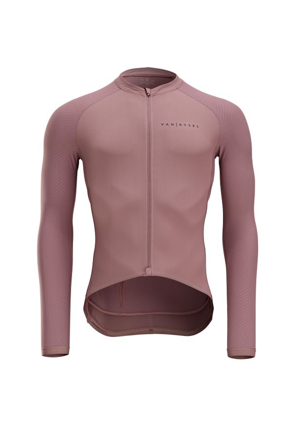 VAN RYSEL - Koszulka UV rowerowa szosowa Van Rysel Racer Ultralight długi rękaw. Kolor: różowy, fioletowy. Materiał: materiał. Długość rękawa: długi rękaw. Długość: długie. Sport: kolarstwo