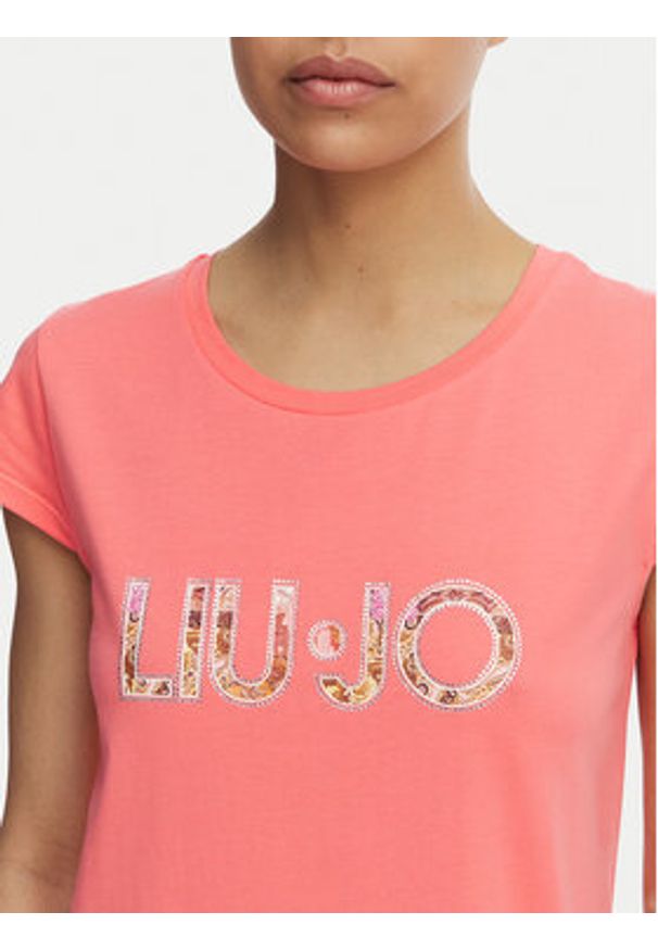 Liu Jo Beachwear Sukienka codzienna VA6212 JS003 Koralowy Regular Fit. Okazja: na co dzień. Kolor: pomarańczowy. Materiał: bawełna. Typ sukienki: proste. Styl: casual