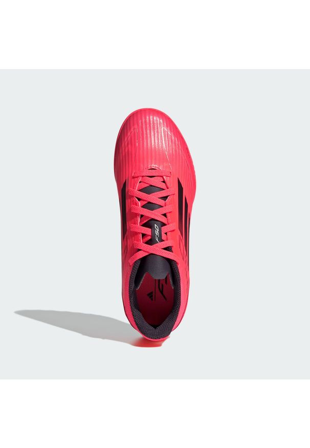 Adidas - Buty F50 League TF Kids. Kolor: wielokolorowy, szary, różowy, czarny. Materiał: materiał