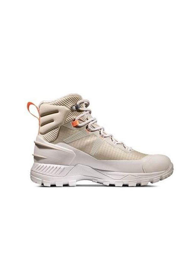 Buty trekkingowe damskie Mammut Blackfin Iii Mid Dt. Wysokość cholewki: za kostkę. Zapięcie: sznurówki. Kolor: beżowy. Materiał: materiał, tkanina, syntetyk. Szerokość cholewki: normalna. Styl: sportowy
