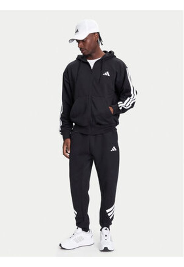 Adidas - adidas Spodnie dresowe Future Icons 3-Stripes JD4863 Czarny Regular Fit. Kolor: czarny. Materiał: syntetyk, bawełna