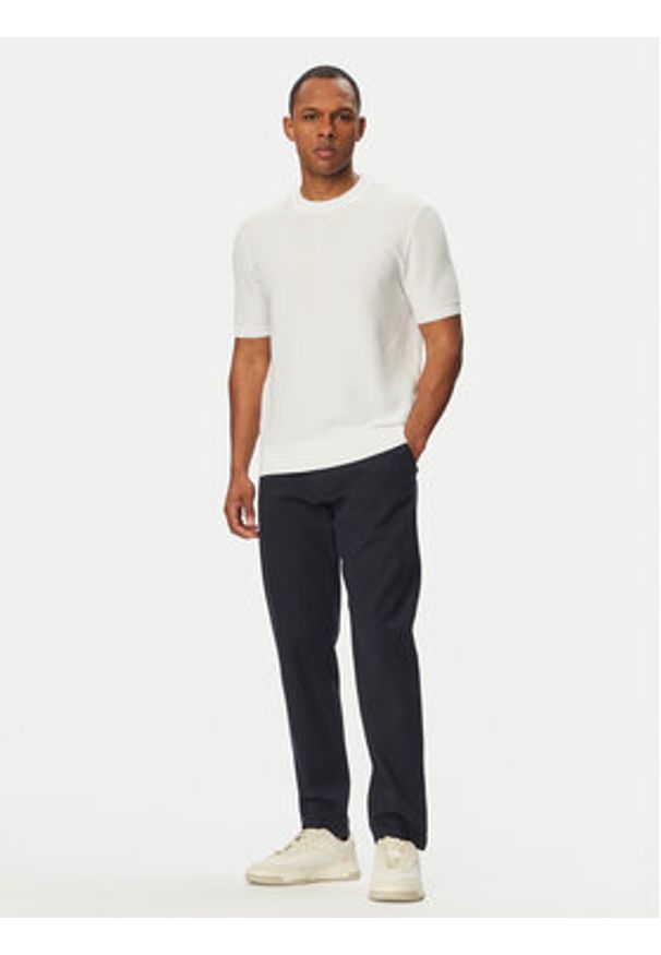 BOSS Sweter H-Nilton 50560468 Biały Regular Fit. Kolor: biały. Materiał: bawełna
